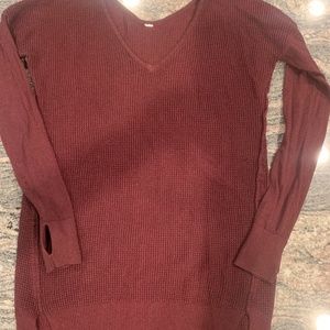 Lululemon V Neck Waffle Sweater